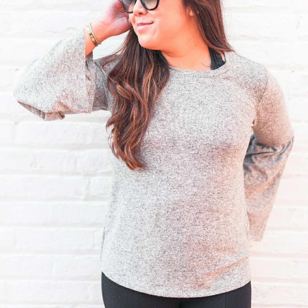 Gibson Flare Sleeve Sweater